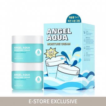 BEYOND Angel Aqua Moisture Cream (1+1) [150ml + 150ml] - Moisturizing Gel Cream with Hyaluronic Acid and Panthenol